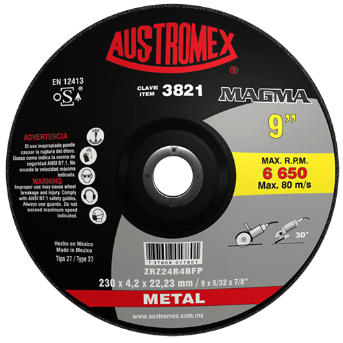 Disco de Corte y Desbaste para Metal Magma G-24 Austromex 3821