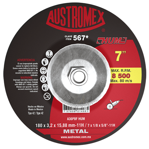 Disco de Corte para Metal Hum G-24 Austromex 567a