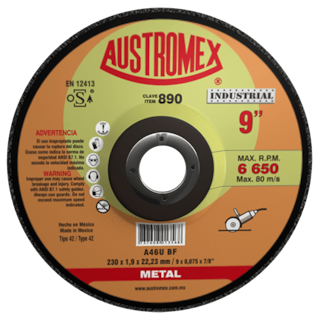Foto 1 | Disco de Corte para Metal Ferroso Industrial G-46 Austromex 890