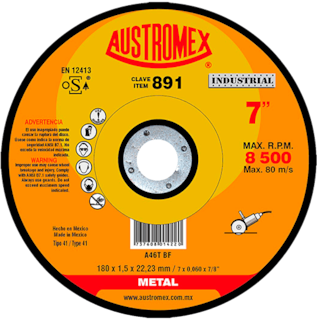 Foto 2 | Disco de Corte para Metal Ferroso Industrial G-46 Austromex 890