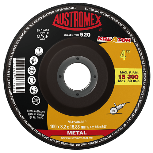 Disco de Corte para Metal Kreator G-24 Austromex 520