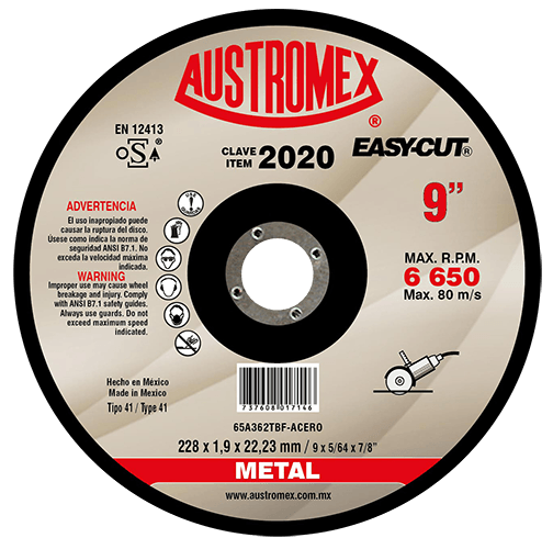 Disco de Corte para Metal Ferroso Easy-Cut G-46 Austromex 2020