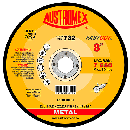 Disco de Corte para Metal Fastcut G-30 Austromex 732