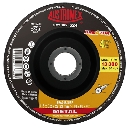 Disco de Corte Austromex para Metal 4 1/2"