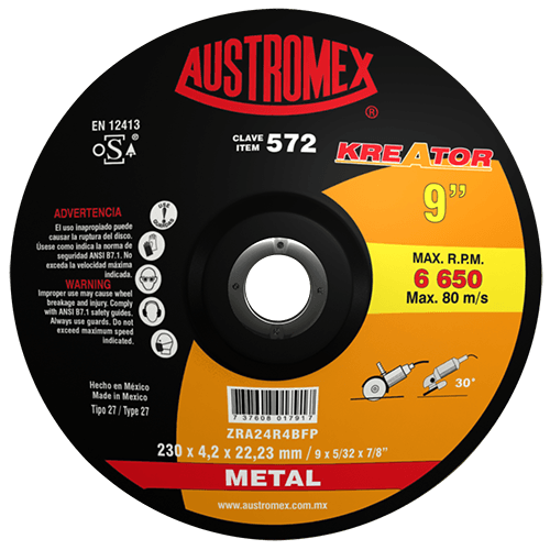 Disco de Corte y Desbaste para Metal Kreator G-24 Austromex 572