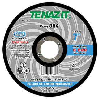 Foto 1 | Disco de Pulido para Acero Inoxidable Tenazit G-36 Austromex 384