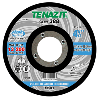 Foto 1 | Disco de Pulido para Acero Inoxidable Tenazit G-36 Austromex