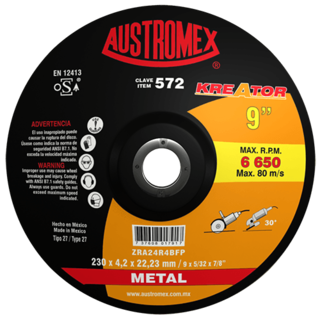 Foto 2 | Disco de Corte para Metal Kreator G-24 Austromex 571