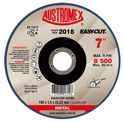 Foto 2 | Disco De Corte para Acero Inoxidable Súper Preciso Easy-cut G-46 Austromex 2017