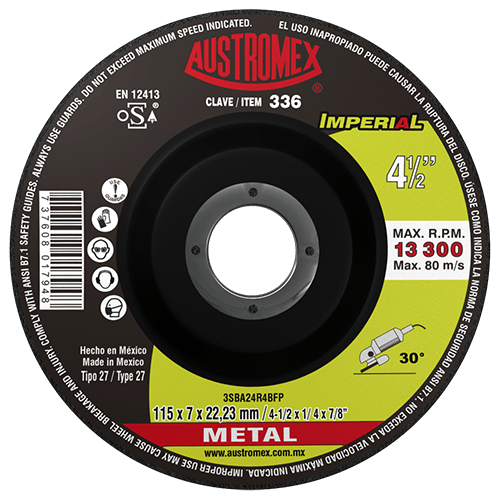 Disco de Desbaste para Metal Imperial G-24 Austromex 336