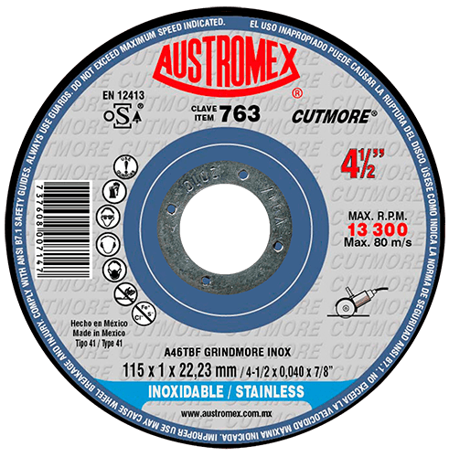 Disco de Corte para Acero Inoxidable Cutmore G-46 Austromex