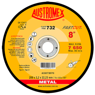 Foto 2 | Disco de Corte para Metal Fastcut G-30 Austromex 730