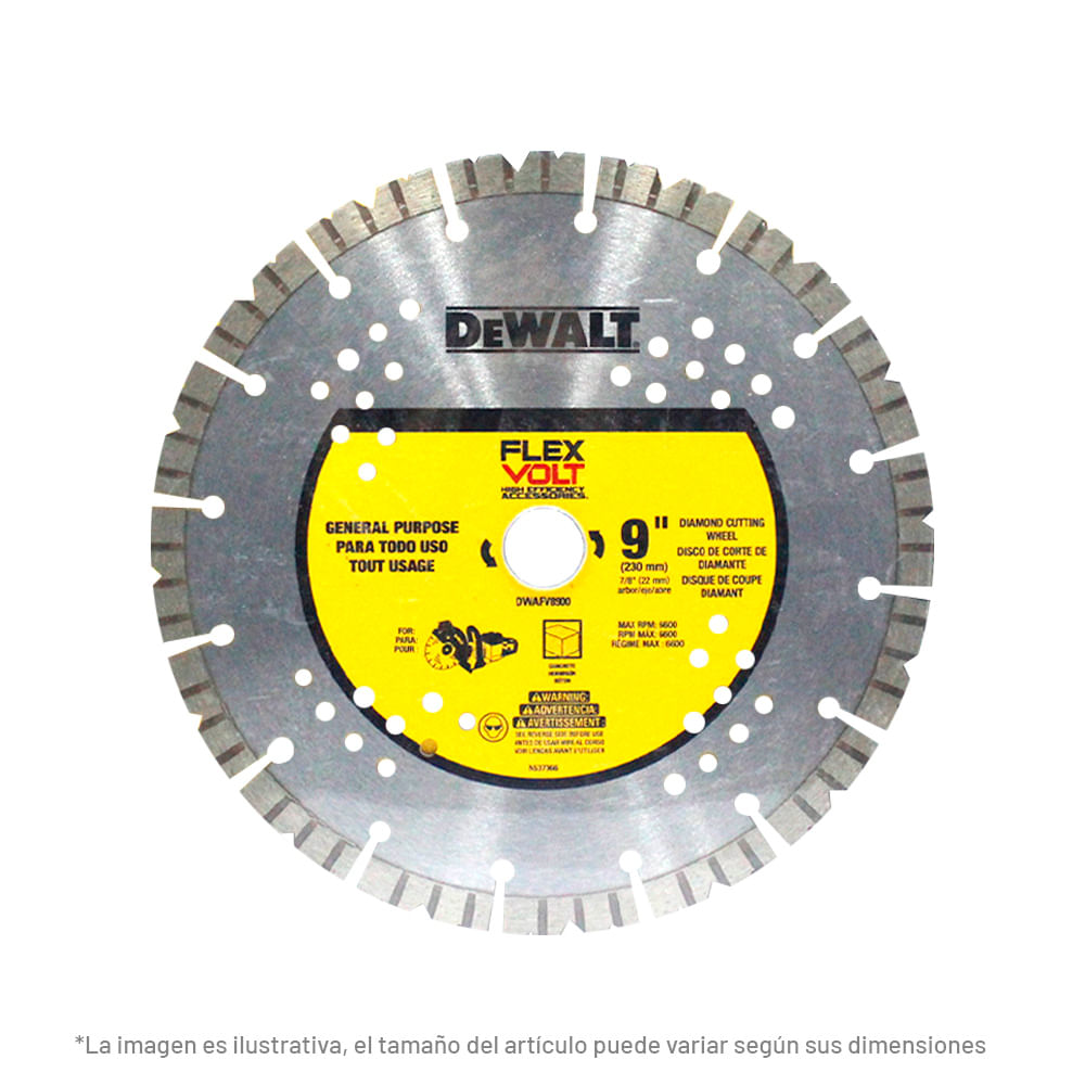 Disco de Diamante Dewalt  Flexvolt de 9"