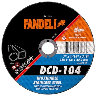 Foto 1 | Disco Corte Delg Inx Pro Fandeli Dcd104 7 Plg 25 Piezas
