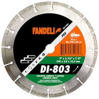 Foto 1 | Disco Diamante Segmentado Fandeli Di803 9 Plg