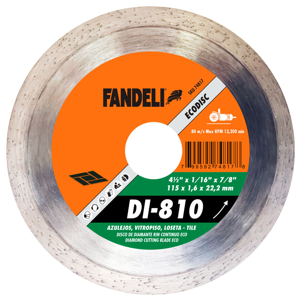 Disco de Diamante Fandeli Di810 de 4.5"