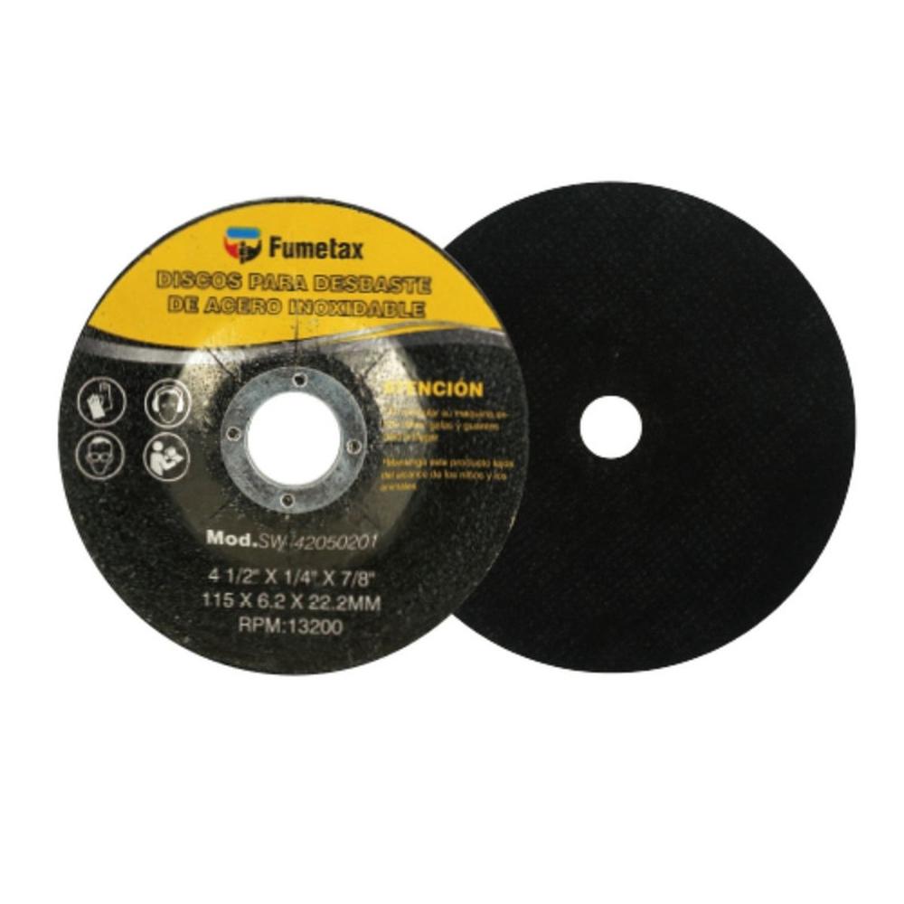 Disco Desbaste Fumetax Acero Inoxidable 4 1/2'' 6.2 mm