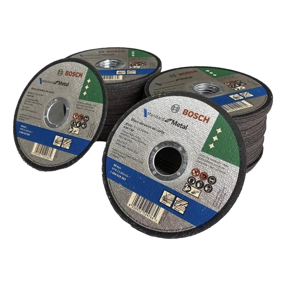 Disco De Corte Bosch Metal Acero Inoxidable 4 1/2 100 Pzas