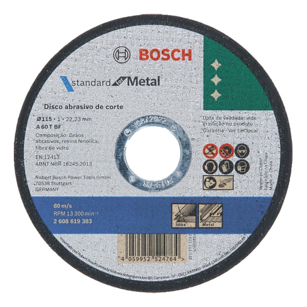 Foto 4 pulgar | Disco De Corte Bosch Metal Acero Inoxidable 4 1/2 100 Pzas