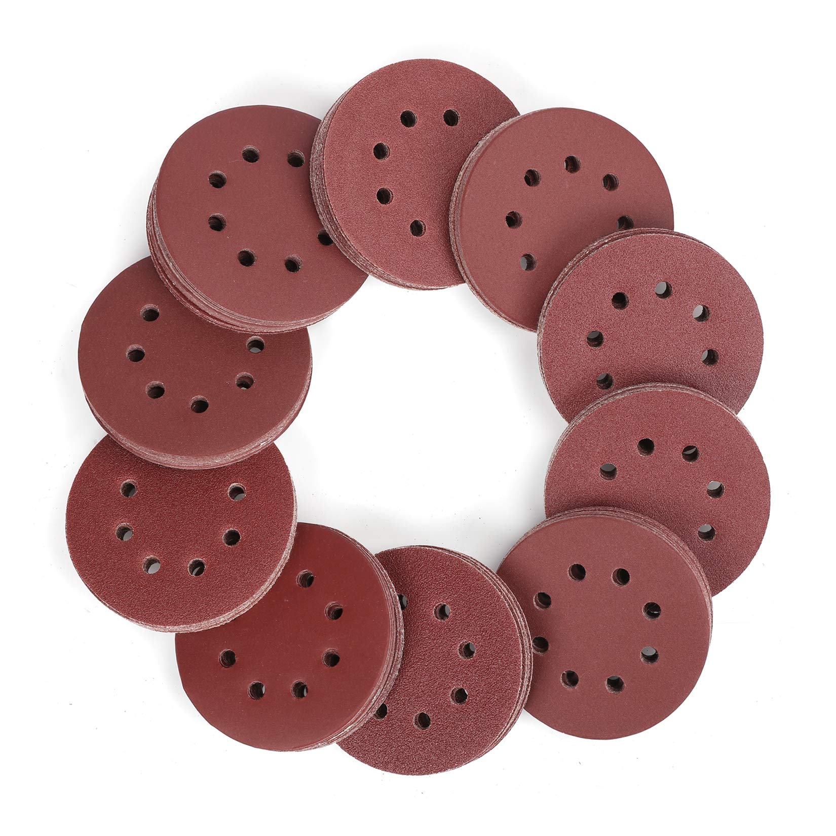 Juego De Discos De Lija Workpro, 150 Piezas, 5 Pulgadas Y 8 Orificios - Venta Internacional.