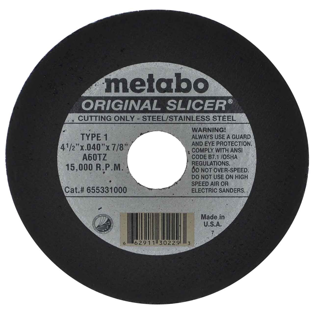 Foto 2 pulgar | Cortadora Metabo Cut Off Wheel Caja de 4,5 cm con 100 Piezas - Venta Internacional