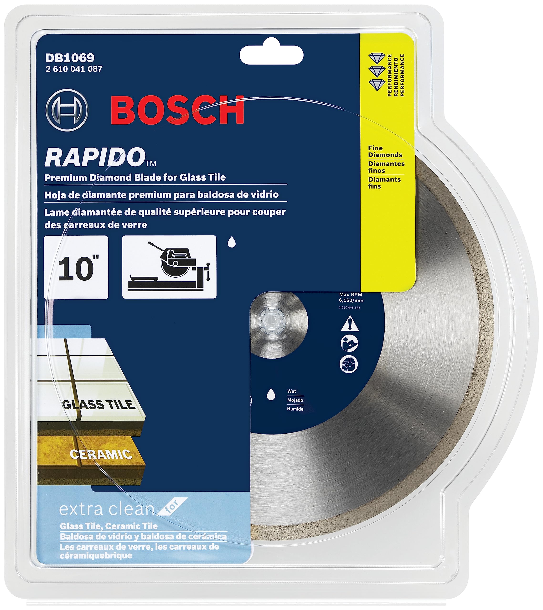 Foto 3 pulgar | Disco de Diamante Bosch Rapido Premium de 10" con Corte Húmedo - Venta Internacional