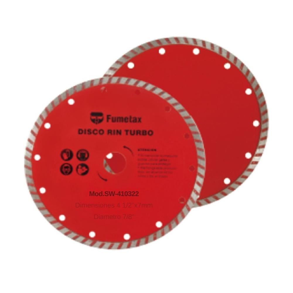 Disco Diamante Fumetax Rin Turbo 4 1/2'' X 7mm