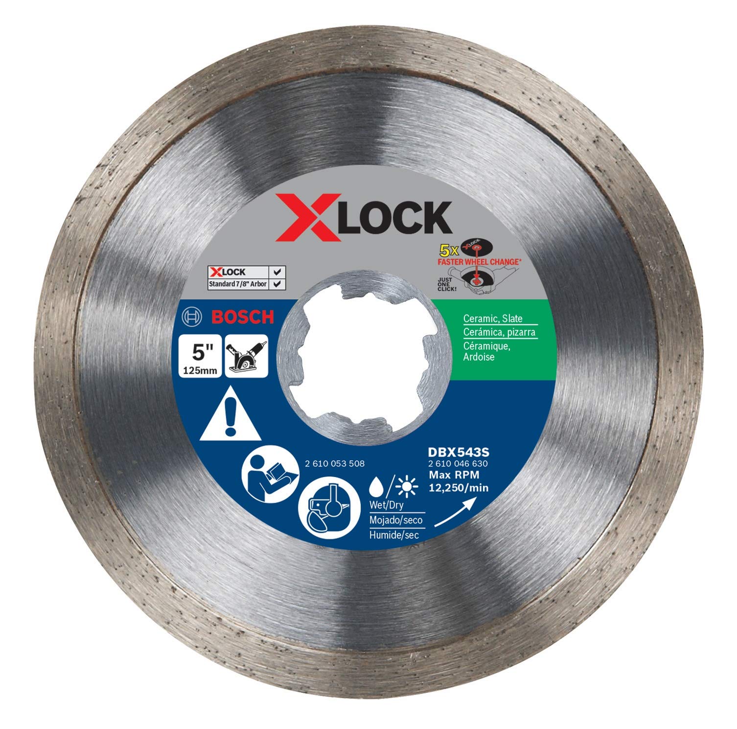 Disco De Diamante Bosch Dbx543s X-lock De 5 Pulgadas Para Baldosas De Cerámica - Venta Internacional.