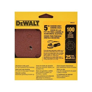 Foto 6 | Papel De Lija Dewalt Dw4310 Con Gancho Y Bucle De 100 Granos, 5 Pulgadas (paquete De 25) - Venta Internacional.