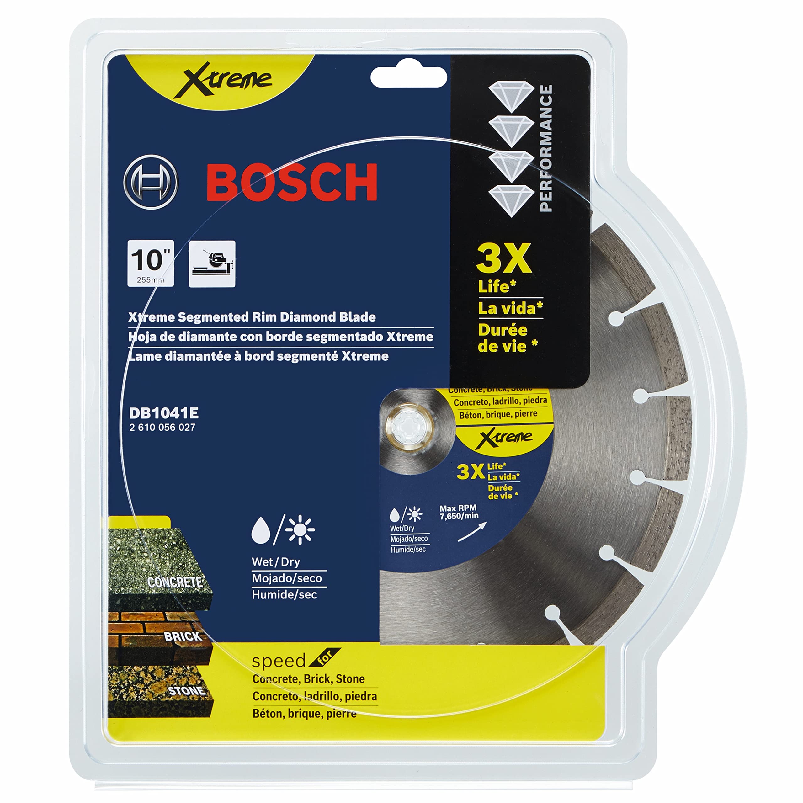 Foto 3 pulgar | Llanta Segmentada Diamond Blade Bosch Db1041e Xtreme De 10 Pulgadas - Venta Internacional.
