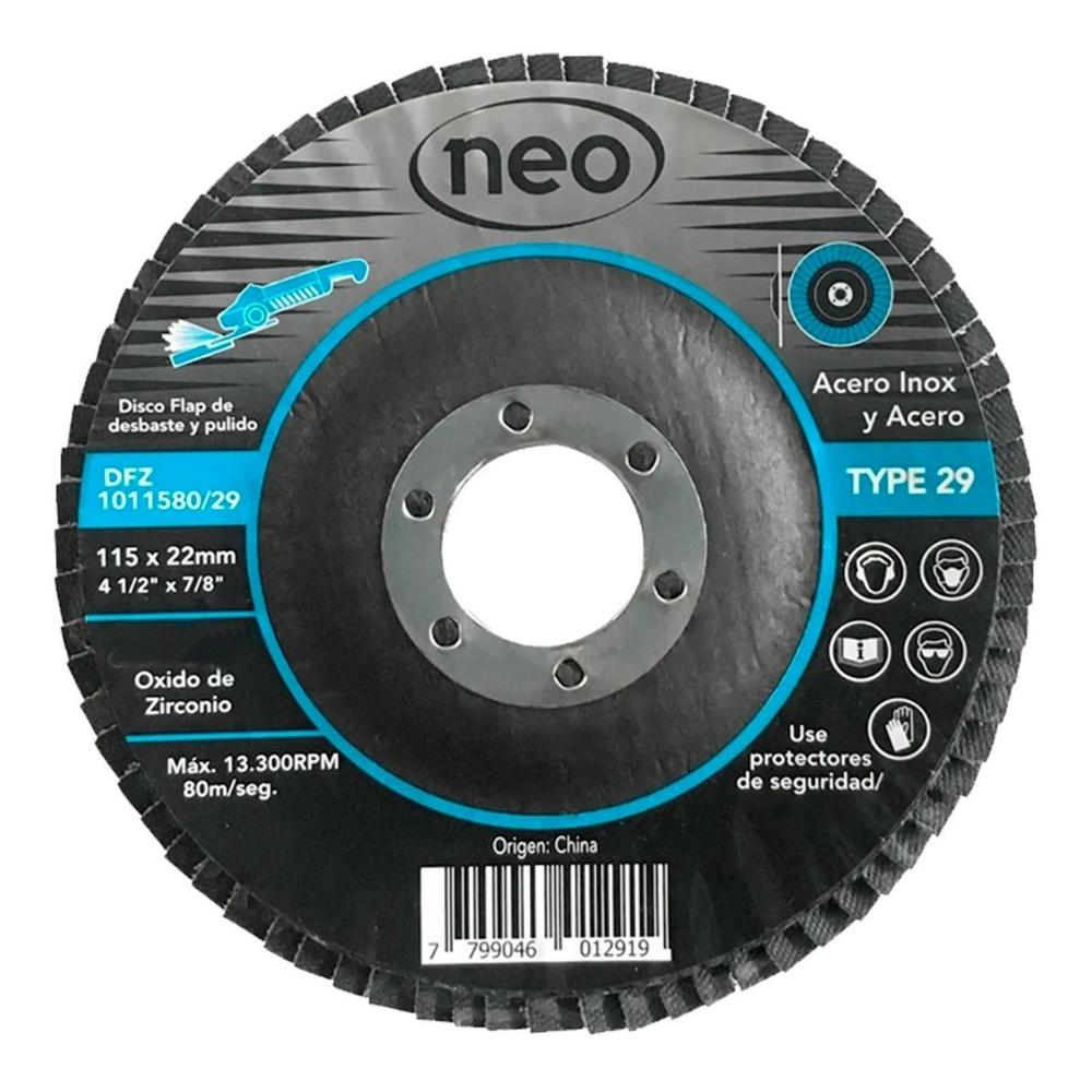 Foto 3 pulgar | Disco Flap Laminado Alto Rendimiento Ox.zirconio G-60 Y 80