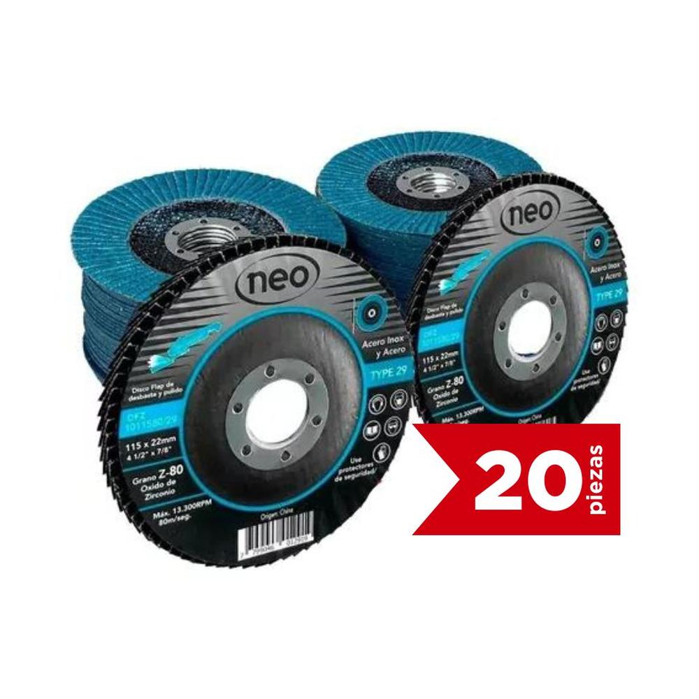 Foto 5 | Disco Flap Laminado Alto Rendimiento Ox.zirconio G-60 Y 80