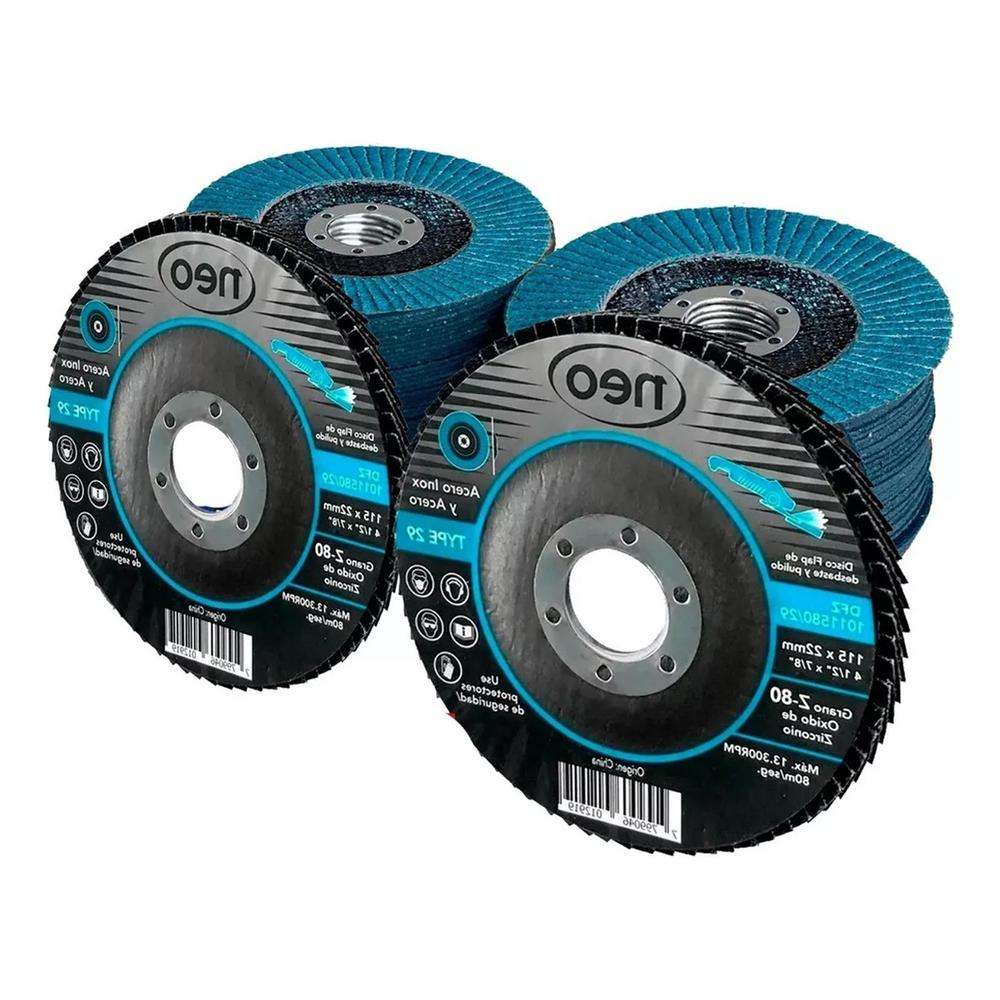 Disco Flap Laminado Ox. Zirconio G100 Alto Rendimiento 10 Pz