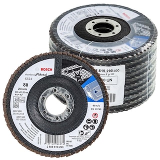 Foto 1 | Disco Flap Bosch 4 1/2 Desbaste Metal Grano 80 Pack 10 Pzas