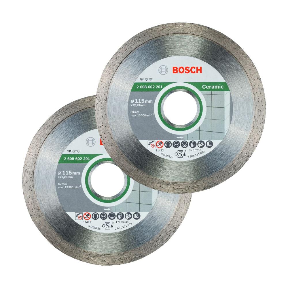 Disco Diamante Bosch 4-1/2' Corte Azulejo, Porcelanato 2pzas