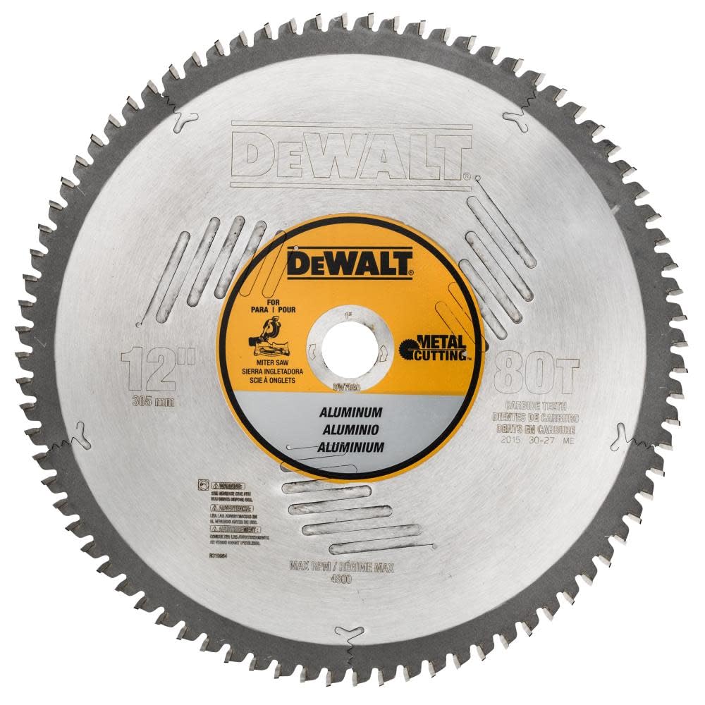 Foto 2 pulgar | Hoja De Sierra Dewalt 80t De 30 Cm Para Corte De Metal Con Placa Delgada De Aluminio - Venta Internacional.