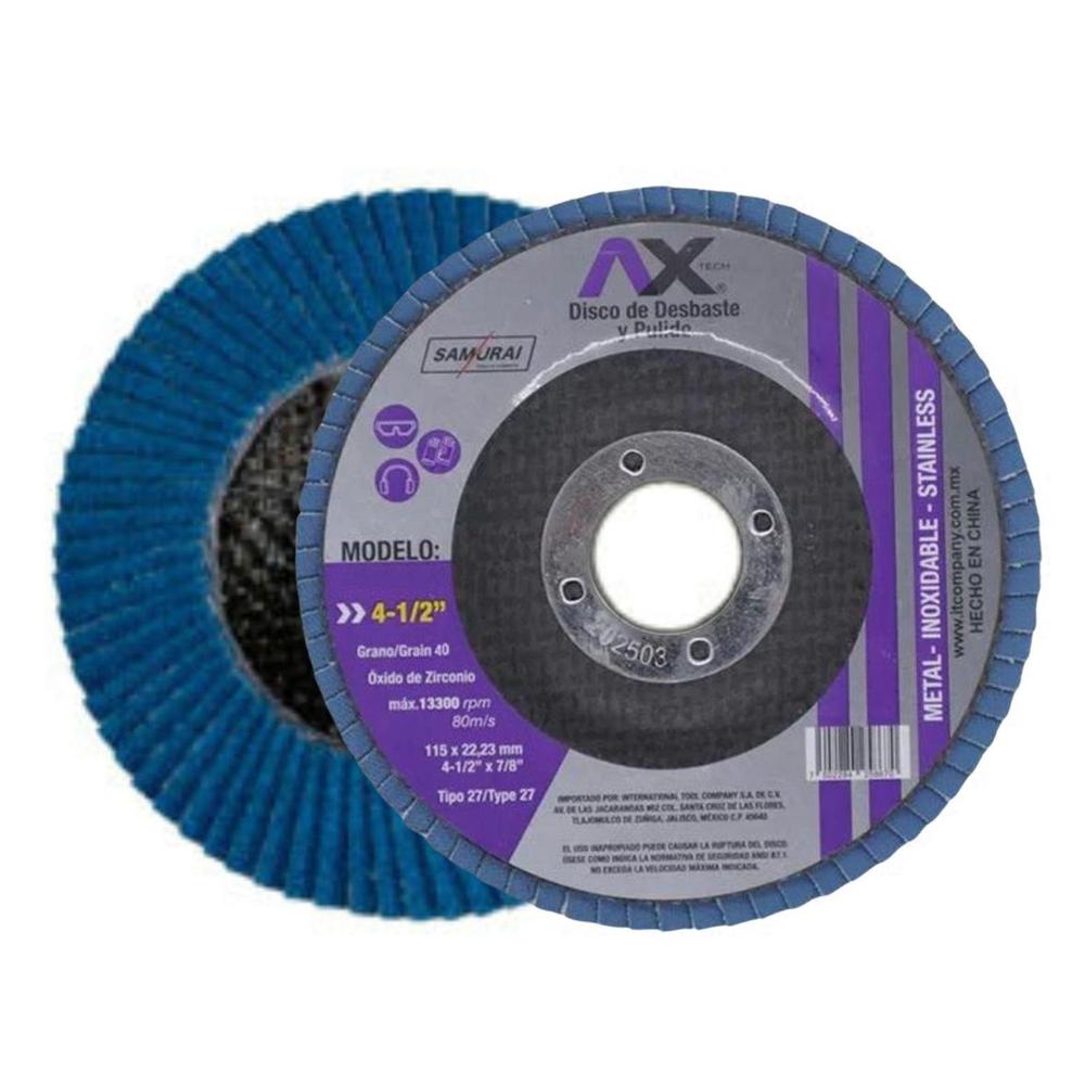 Foto 3 pulgar | Discos Laminados G-40 4 1/2' Axtdlg40z Ax Tech - 10 Piezas