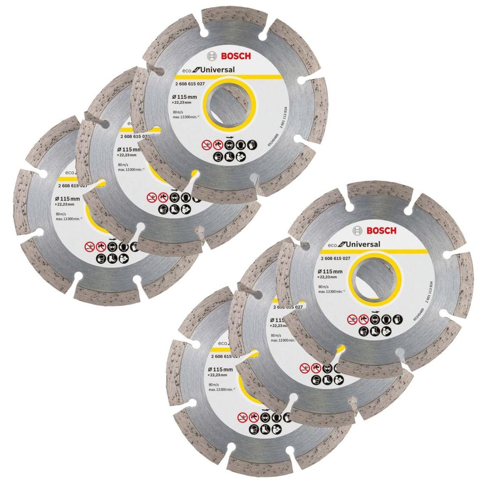 Foto 2 pulgar | Discos Diamantado Bosch 115mm Eco Universal Corte - 6 Piezas