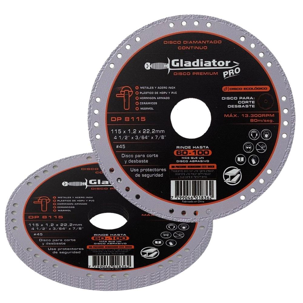 Disco Diamantado Contínuo Gladiator de 3 Piezas