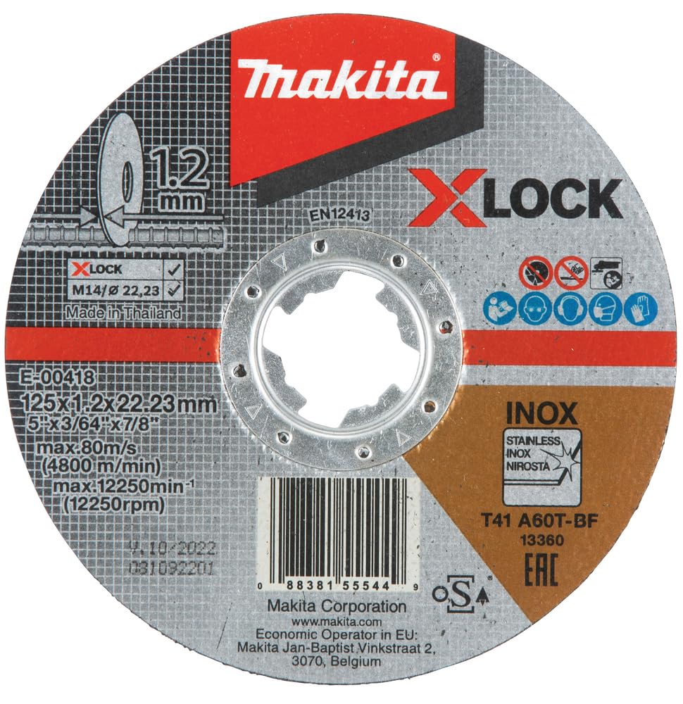 Foto 2 pulgar | Disco De Corte Makita E-00474 X-lock De 12,7 Cm Para Metal - Venta Internacional.