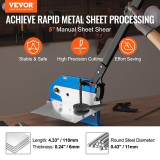 Foto 2 | Cortadora Manual De Metal Hand Plate Shear Vevor 5 De 6 Mm De Grosor - Venta Internacional.