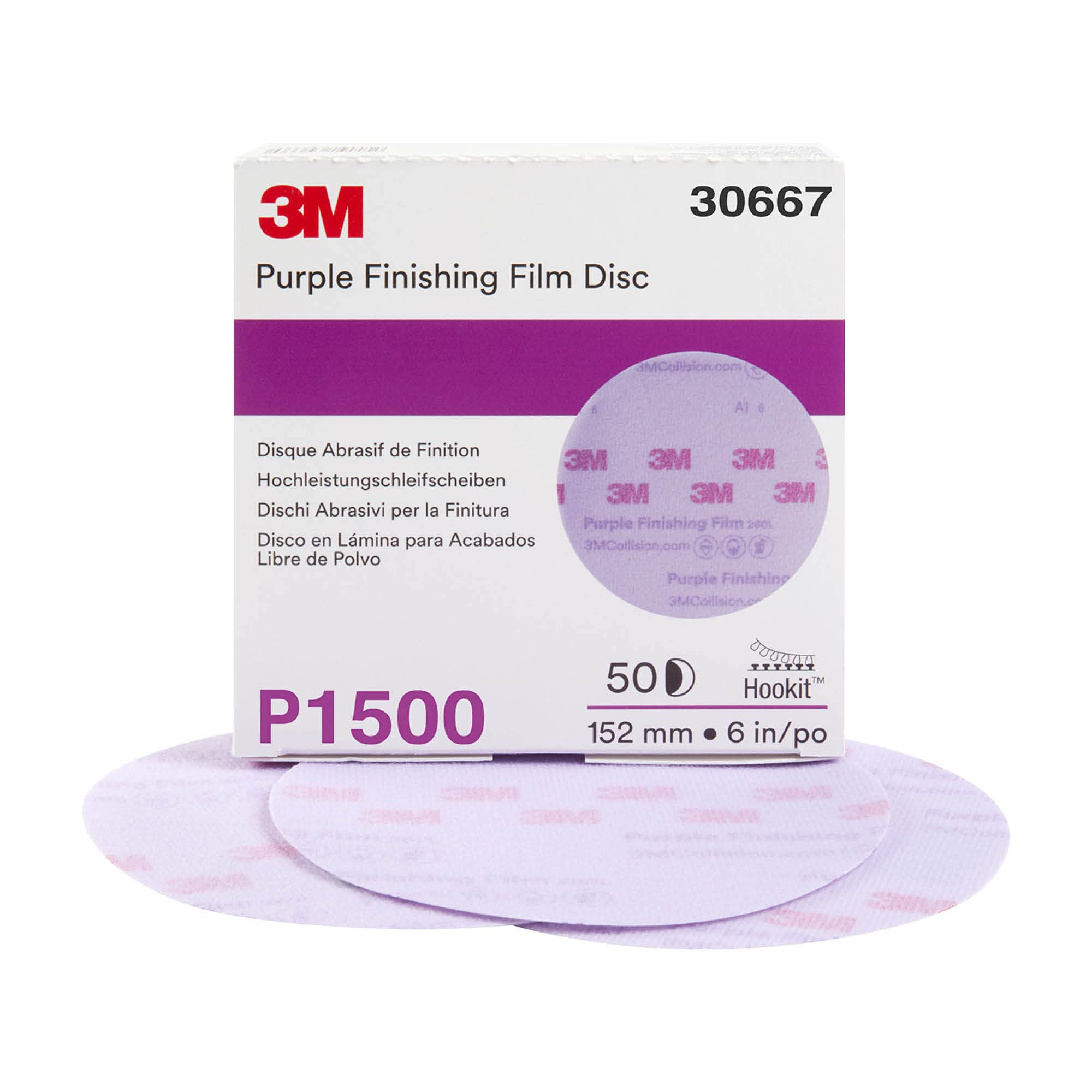 Foto 2 | Disco Abrasivo 3m Hookit Purple Finshing Film 30667 1500+ 6 Pulgadas - Venta Internacional.