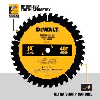 Foto 2 | Hoja De Sierra De Mesa Dewalt Dwa11040, 10 Pulgadas, 40 Dientes, Carburo - Venta Internacional.