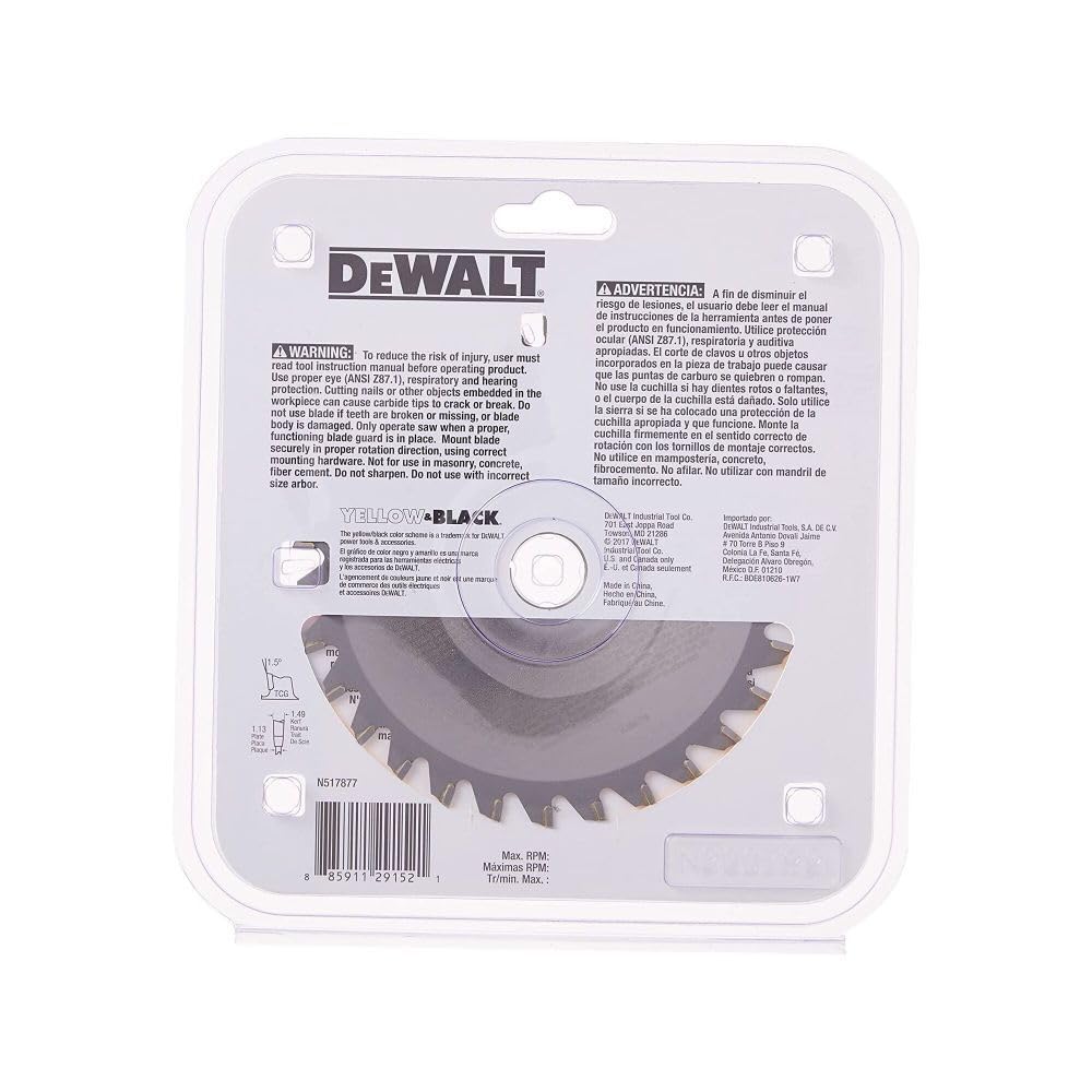 Foto 5 pulgar | Hoja De Sierra Circular Dewalt Dwa7770 Para Corte De Metales De 5.5 Pulgadas - Venta Internacional.