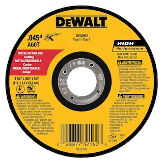 Foto 3 | Disco De Corte Dewalt Dw8062 Para Amoladora Angular De Metal, 4.5 Pulgadas, Paquete De 10 - Venta Internacional.
