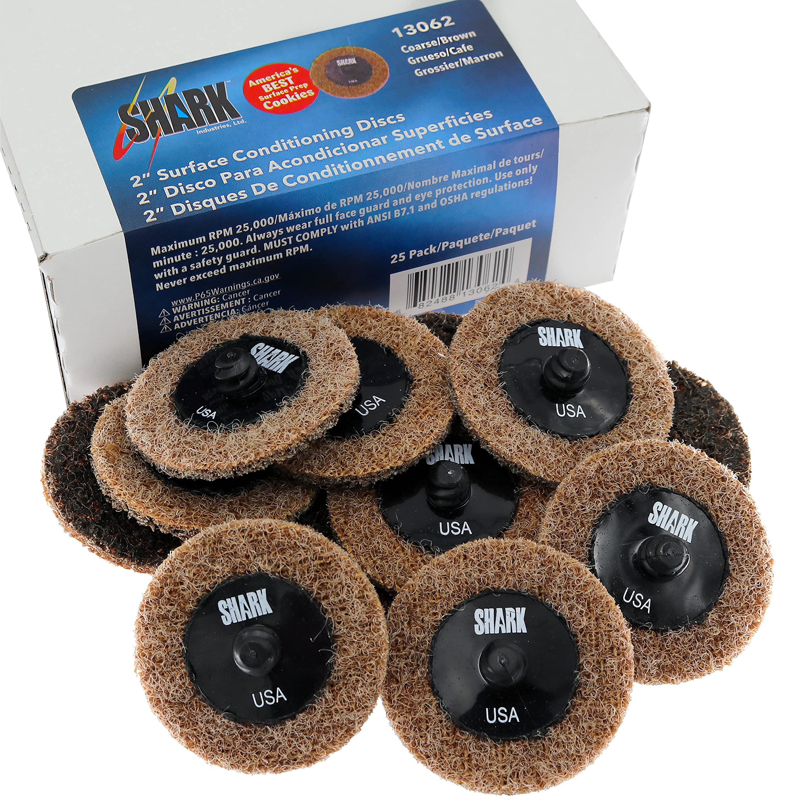 Foto 1 | Discos De Acondicionamiento De Superficies Shark Industries Pn-13062 2'' - Venta Internacional.