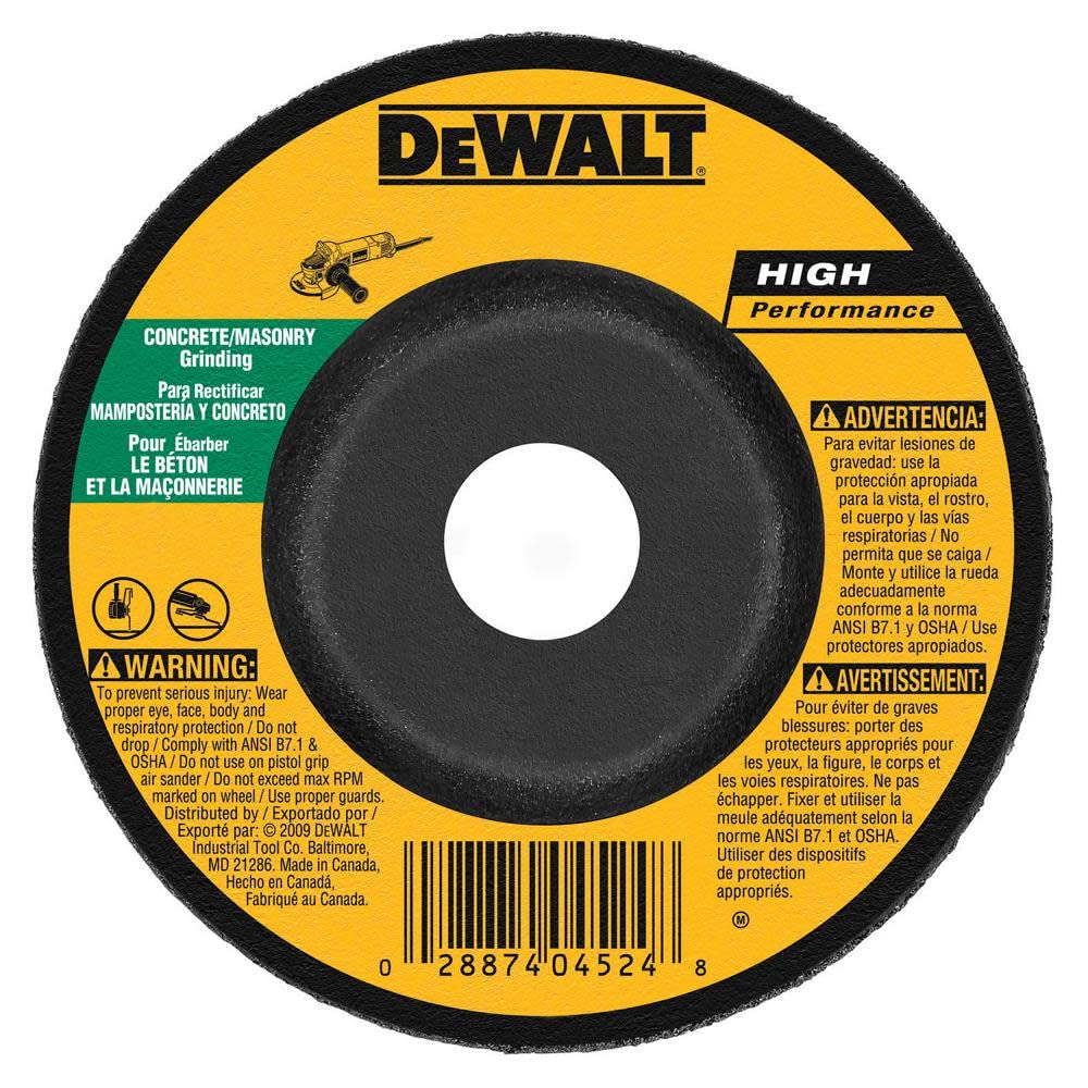 Muela Abrasiva Dewalt Masonry De 7 X 1/4 X 7/8 Pulgadas - Venta Internacional.