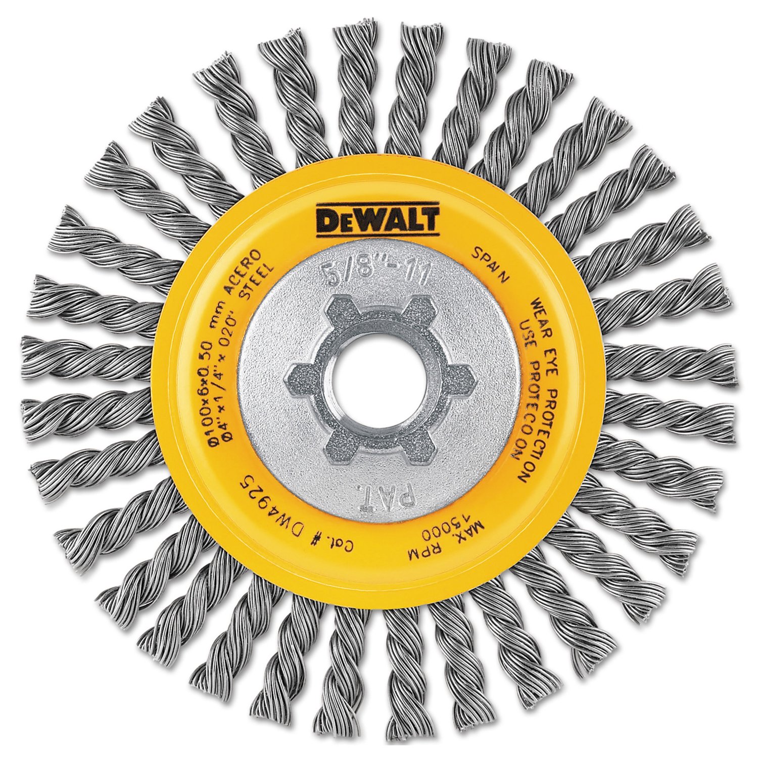 Foto 2 pulgar | Rueda De Alambre Dewalt Dw4925b 10 Cm X 1,6 Mm De Acero Al Carbono - Venta Internacional.
