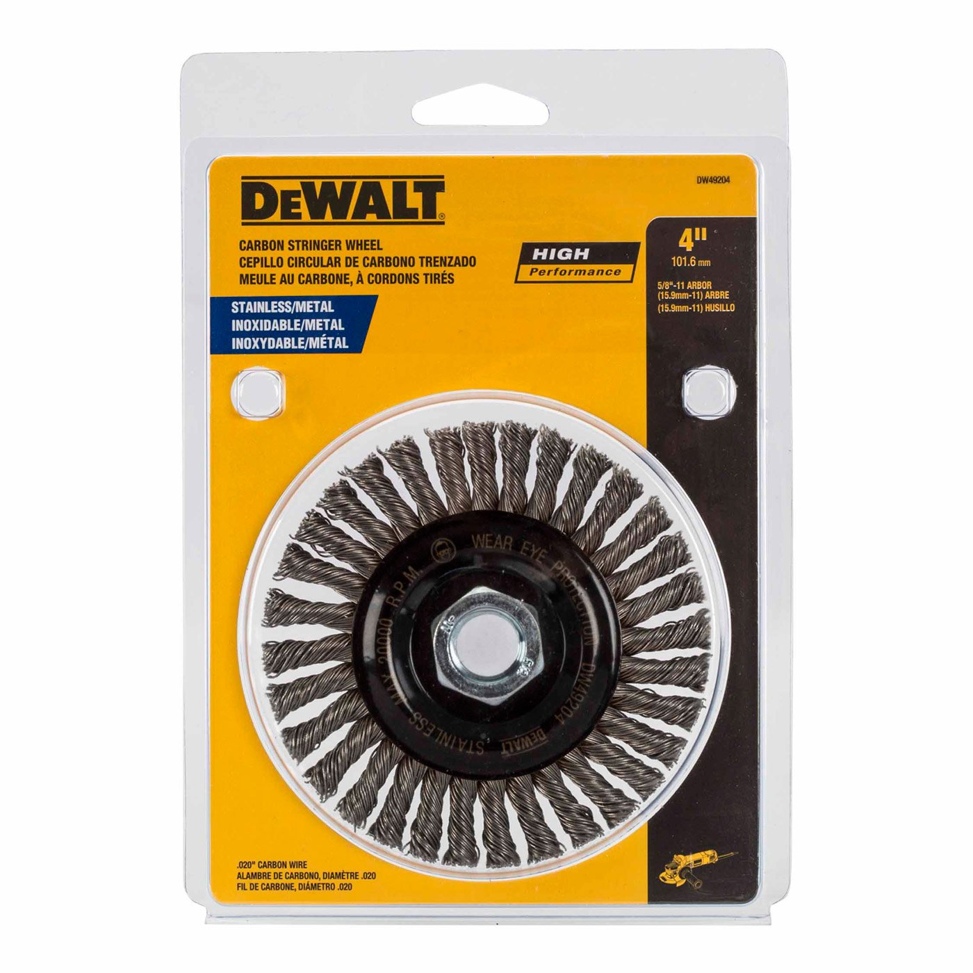 Foto 3 pulgar | Rodillo De Alambre Dewalt Dw49204 De Acero Inoxidable De 4 X 16 Cm - Venta Internacional.