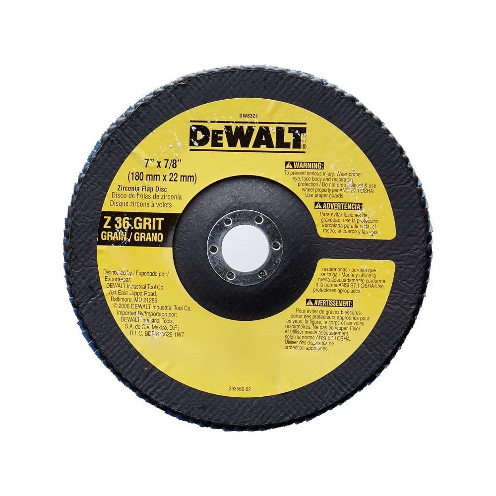 Foto 6 pulgar | Disco Amoladora Angular Dewalt Dw8321, Circonita De Grano 36, 7 Pulgadas - Venta Internacional.